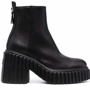 AGL black leather boot
